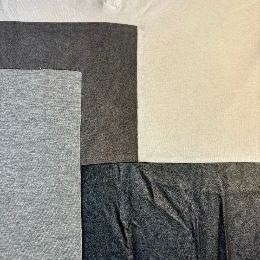 Guess Men’s Shirt Medium White Black Grey ColorBlock Short Sleeves V-Neck Y2K - Picture 10 of 10